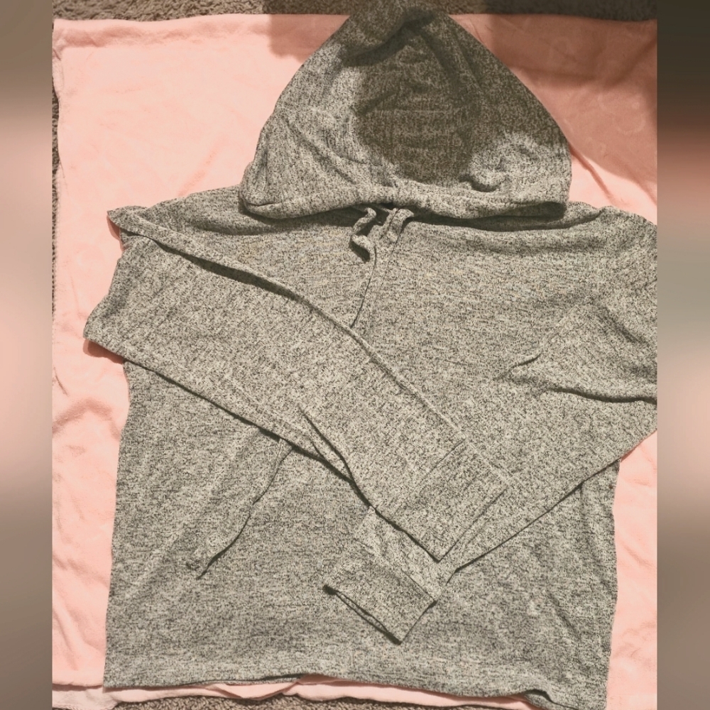 Lightweight shirt hoodie large black and white